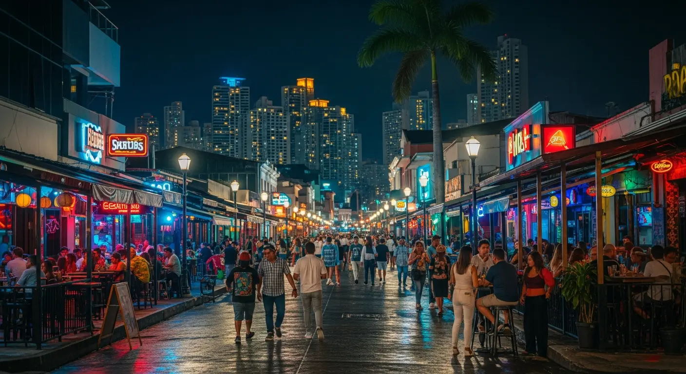 Typischer Abend in Panama - Tropisches Leben und Kultur