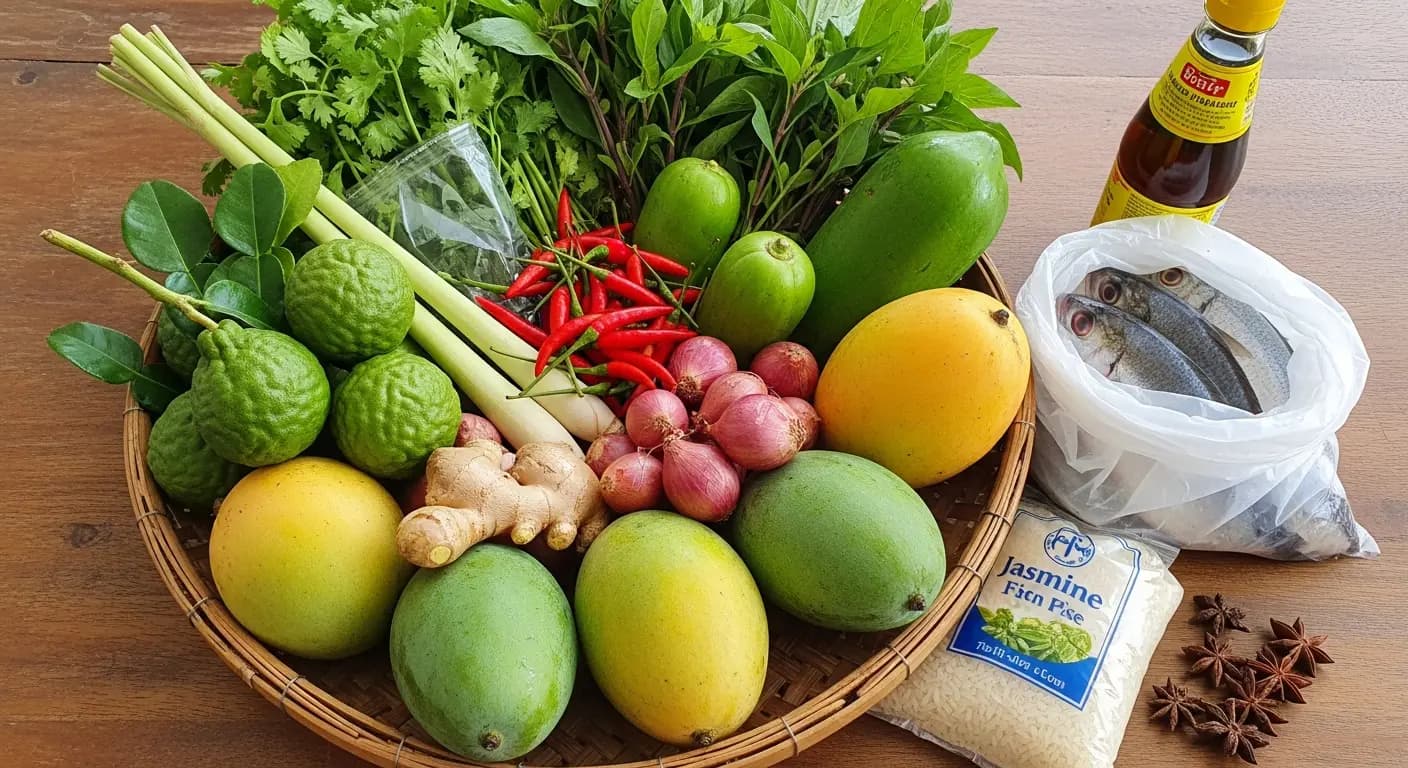 Typische thailändische Lebensmittel - Street Food und tropische Küche