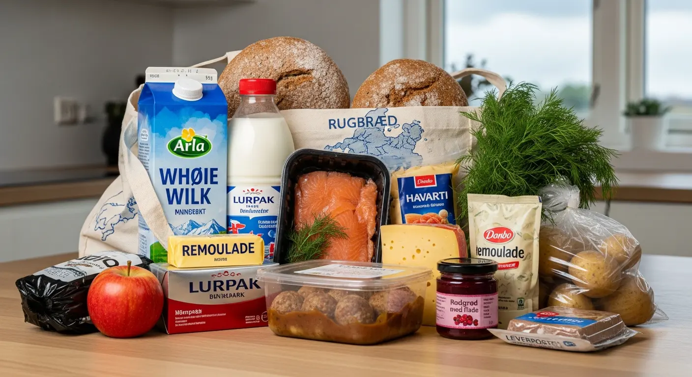 Typische dänische Lebensmittel - Smørrebrød und Hygge-Küche